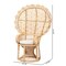 Bali & Pari Hecate Modern Bohemian Natural Brown Rattan Peacock Chair 242-13599-ZORO - alternate 5